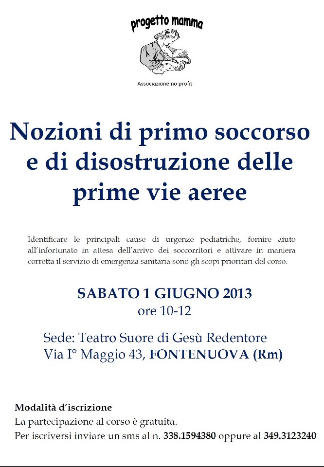 A Fonte Nuova si va a lezione di Primo soccorso