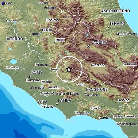 Terremoto al confine tra Lazio ed Abruzzo