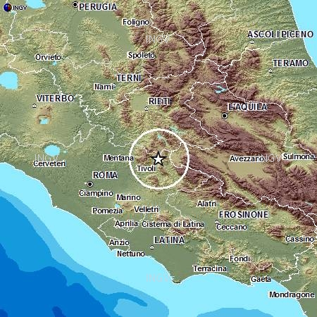 Terremoto nella notte sui monti Tiburtini – Prenestini