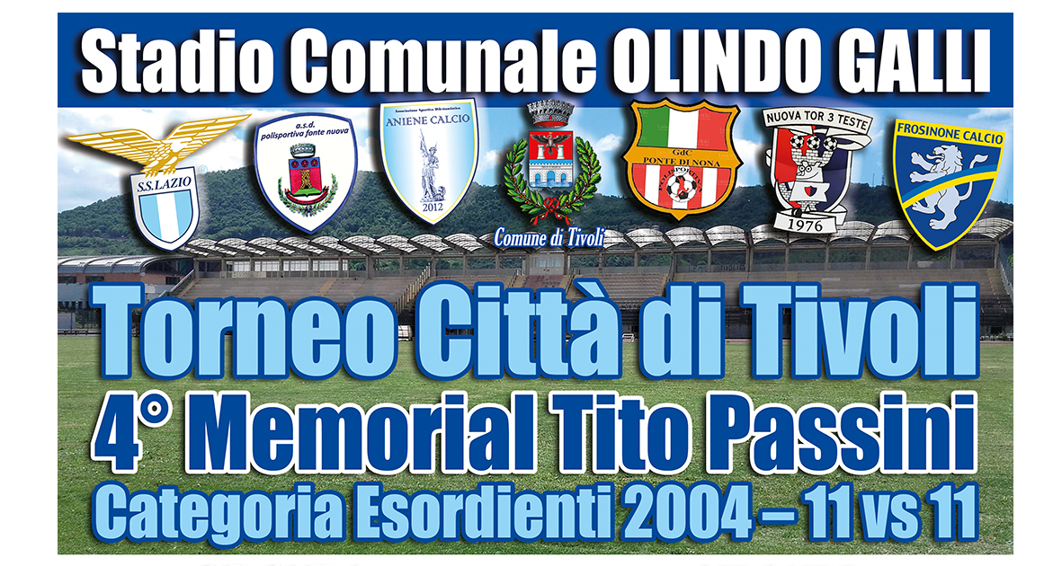 Il programma del Torneo Città di Tivoli che fa rivivere l’Olindo Galli