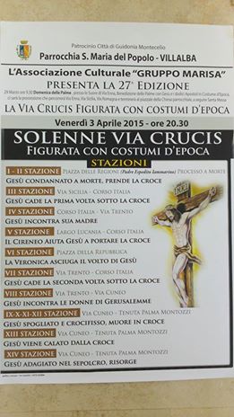 A Villalba va in scena la 27esima edizione della Via Crucis figurata con costumi d’epoca