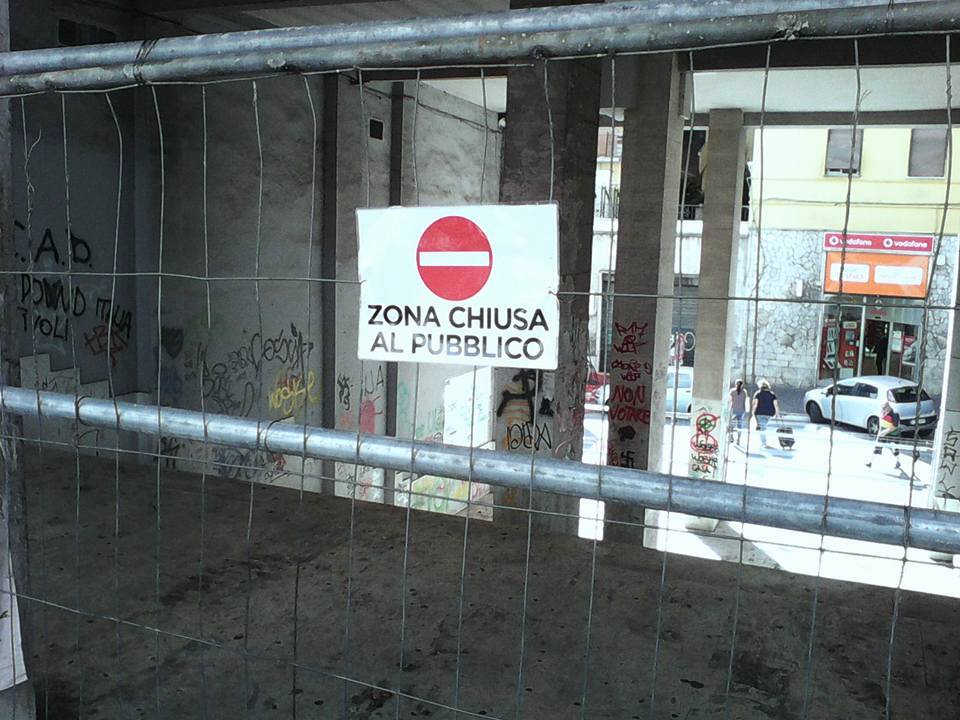 Tivoli, chiude il passaggio pedonale di Viale Tomei