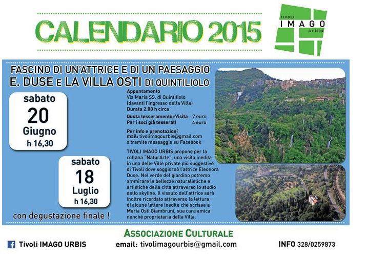 Alla scoperta della villa che ospitò la Duse con Tivoli Imago Urbis