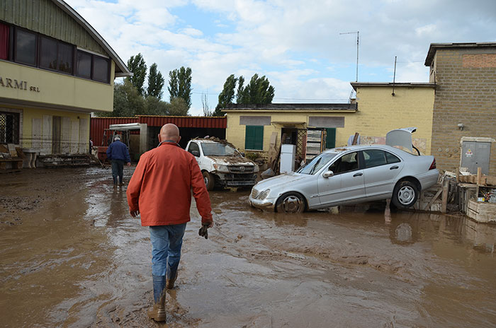 Alluvione a Villa Adriana, un'immagine di quel tragico giorno
