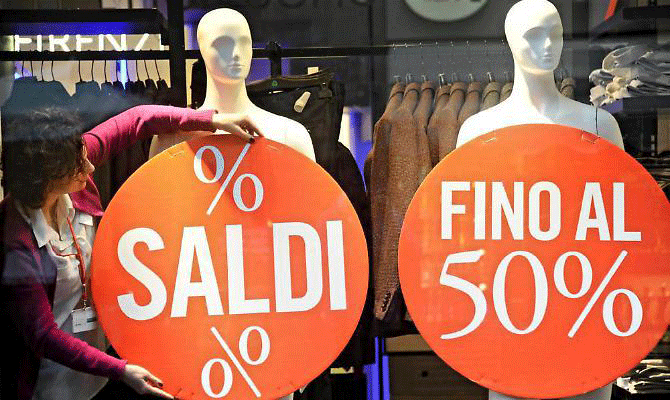 Sabato 2 luglio inizio dei saldi estivi nel Lazio