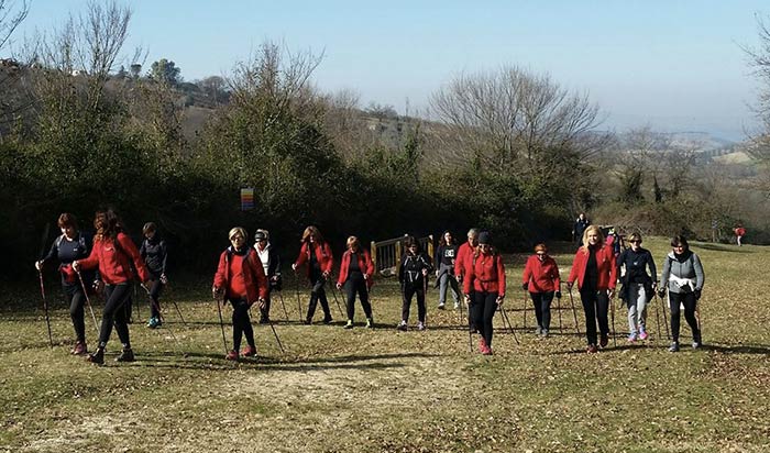 Una tappa del Campionato italiano di nordic walking a Tivoli