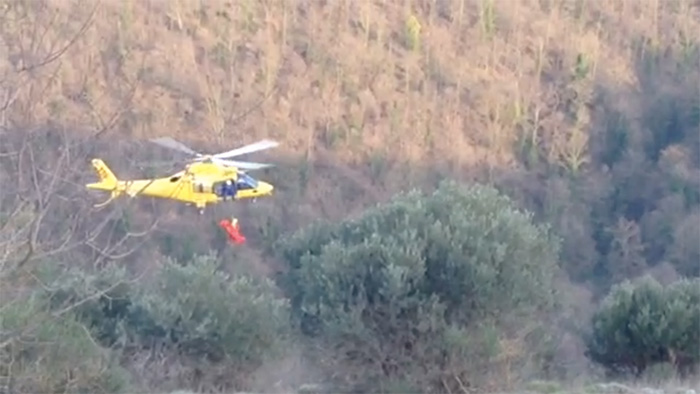 Elicottero sopra monte Ripoli, sabato il Soccorso alpino ha recuperato un ciclista di Guidonia