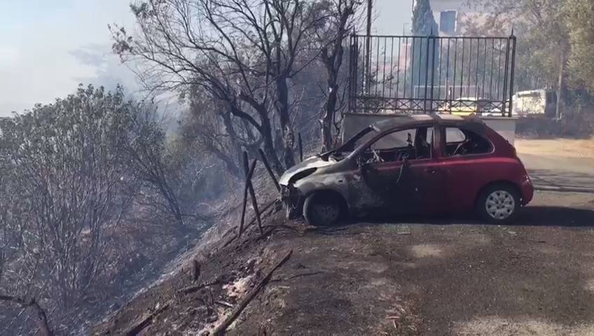 Incendio sulla via Tiburtina cosa resta domato l’incendio