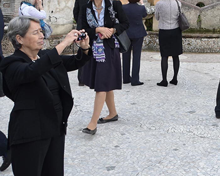 Tivoli visita d’eccezione: a Villa d’Este e Villa Adriana la first lady d’Austria