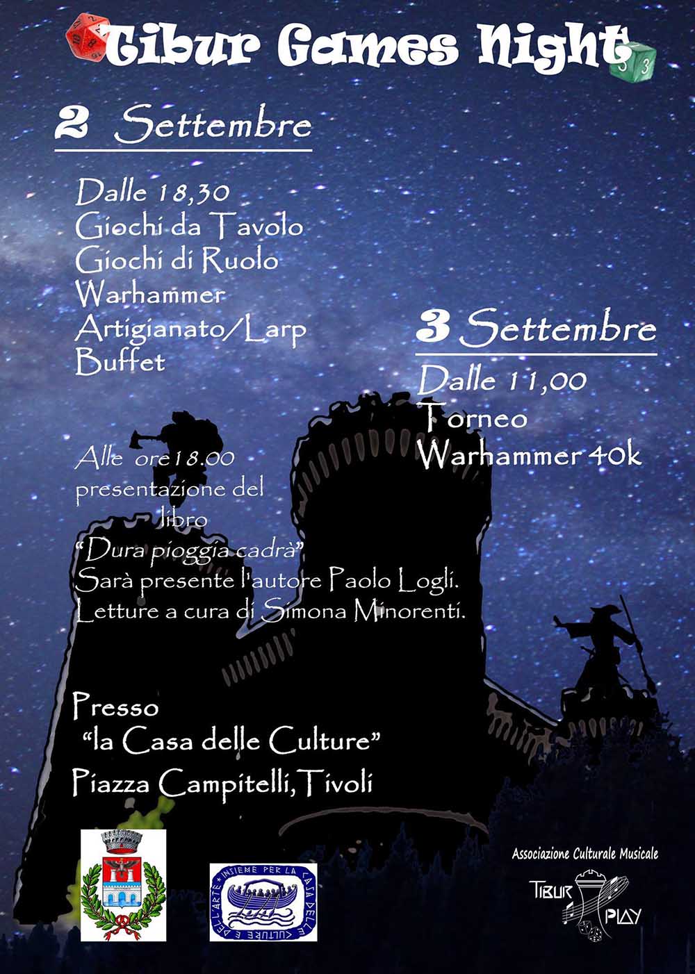 Tibur Games Night, una notte di giochi