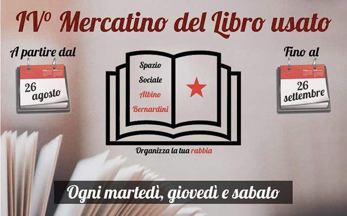 Mercatino del libro usato a Tivoli dello Spazio Sociale: proroga di una settimana