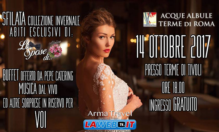 Terme Acque Albule, sfilano abiti da cerimonia