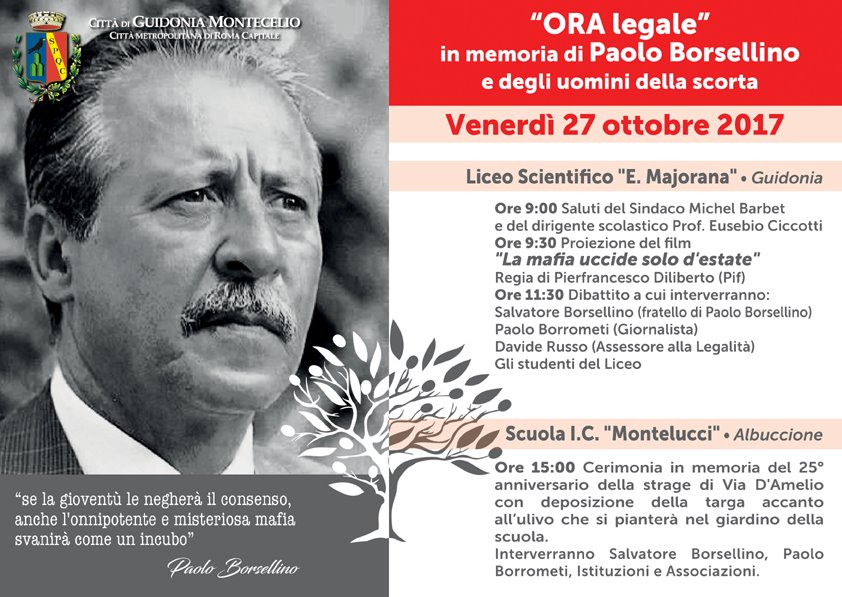 “Ora legale”: a lezione di legalità con Salvatore Borsellino