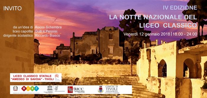 Notte Bianca al Liceo Classico di Tivoli, venerdì sera la prima edizione insieme a 407 licei italiani