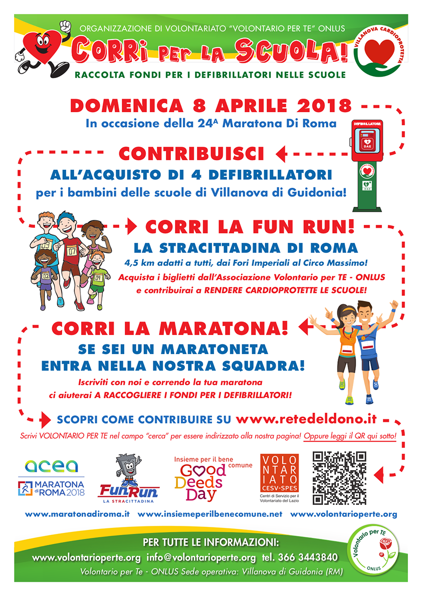 “Corri per la Scuola!” raccolta fondi per defribillatori