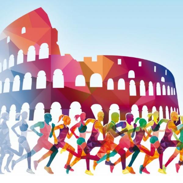 Tutto pronto da via dei Fori Imperiali per la Maratona di Roma
