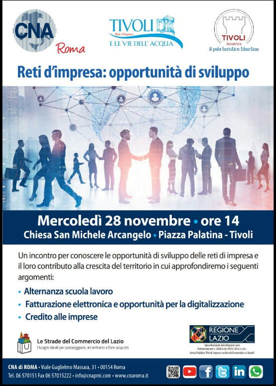 Rete d’impresa di Tivoli: opportunità di sviluppo. Incontro conoscitivo