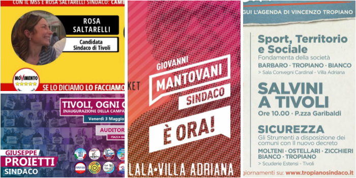 Elezioni Tivoli: venerdì si presentano le liste di Proietti, Mantovani e Saltarelli
