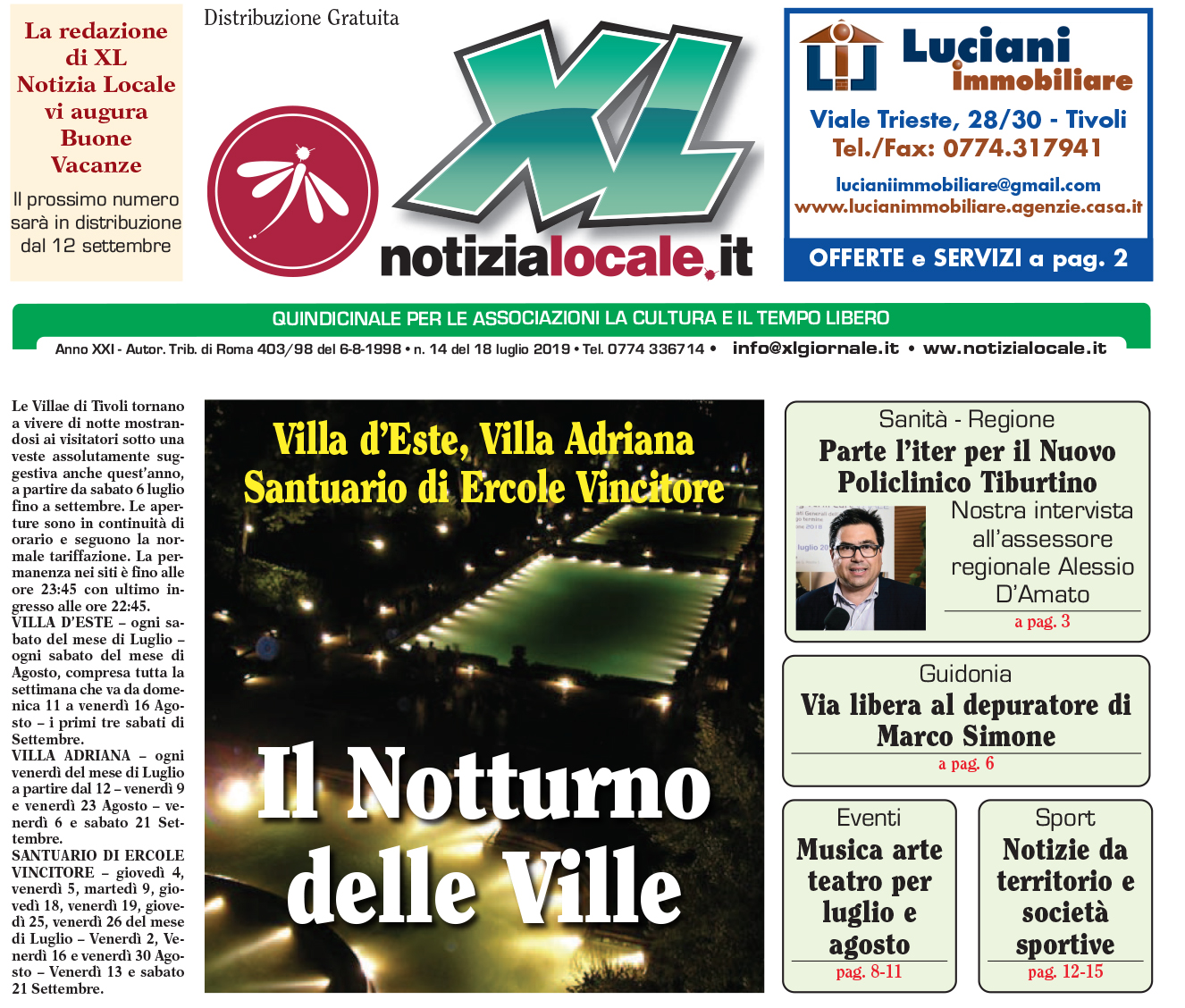 XL n. 14 da oggi in distribuzione