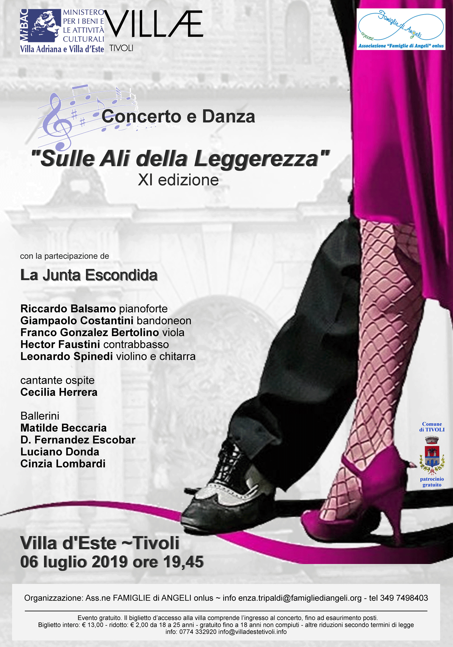 Musica, canto e danza a Villa d’Este con l’associazione “Famiglie di Angeli”