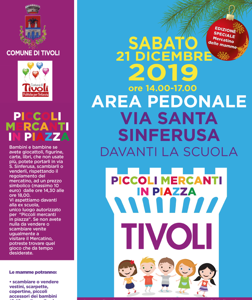 ‘’Piccoli Mercanti In Piazza’’ a Tivoli