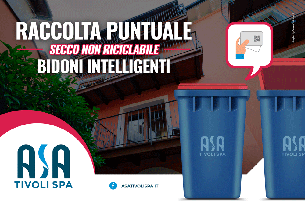 Villa Adriana: il nuovo sistema di raccolta puntuale del Secco non riciclabile in bidoni intelligenti