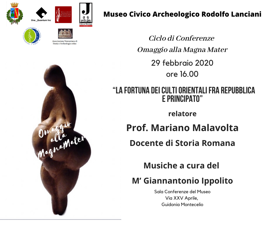 Museo Lanciani: sabato conferenza con il prof. Mariano Malavolta