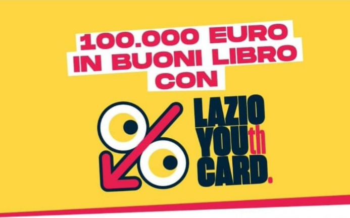 Lazio Youth Card, 10 mila voucher per acquisto libri con la Regione