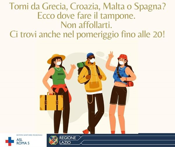 Coronavirus: da oggi le postazioni per i tamponi diventano tre nell’Asl Roma 5