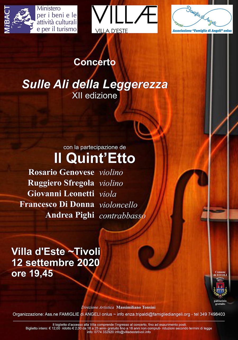 Villa d’Este: concerto “Sulle Ali della Leggerezza” 