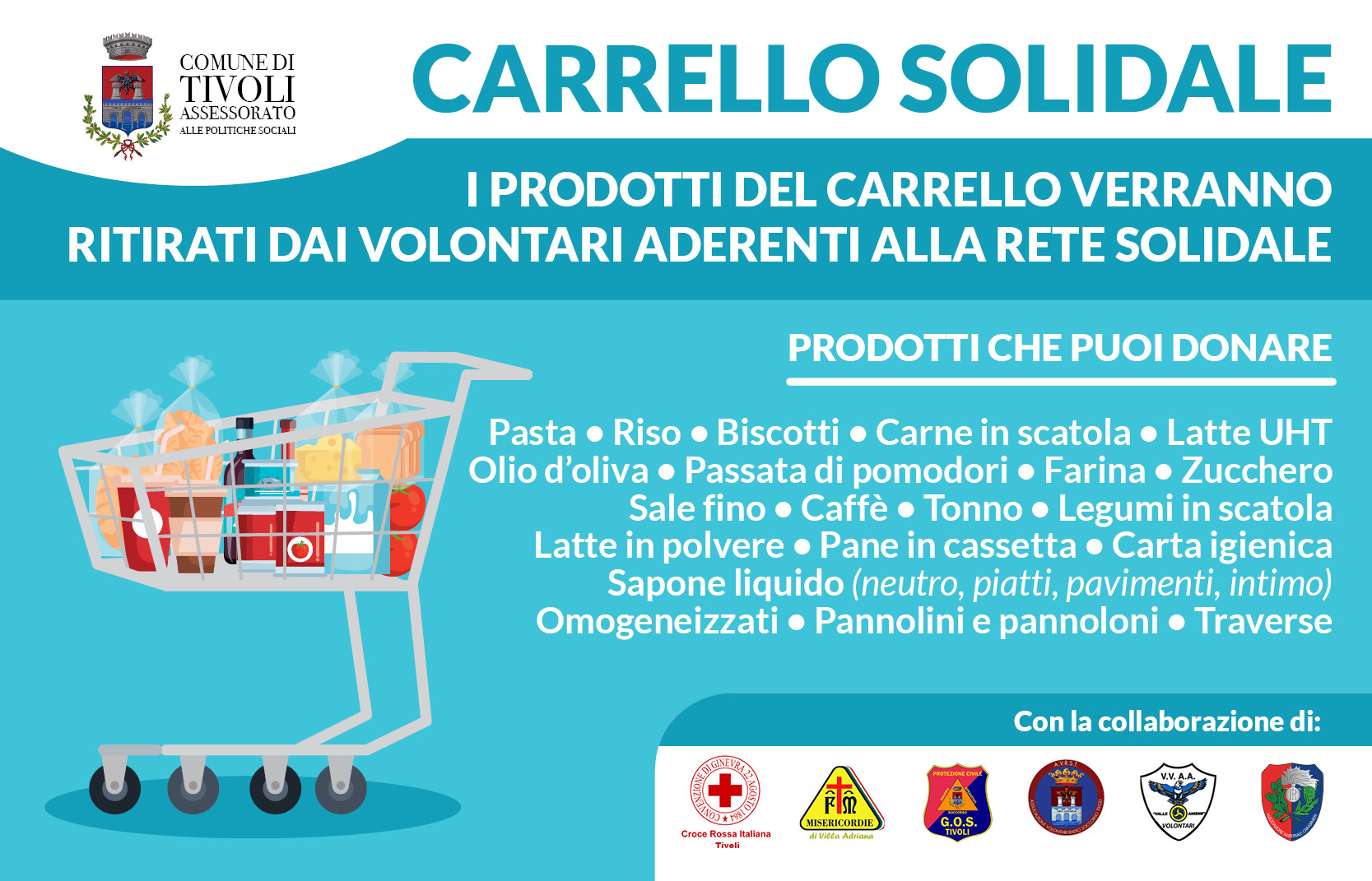Tivoli: riparte il il “carrello solidale”.