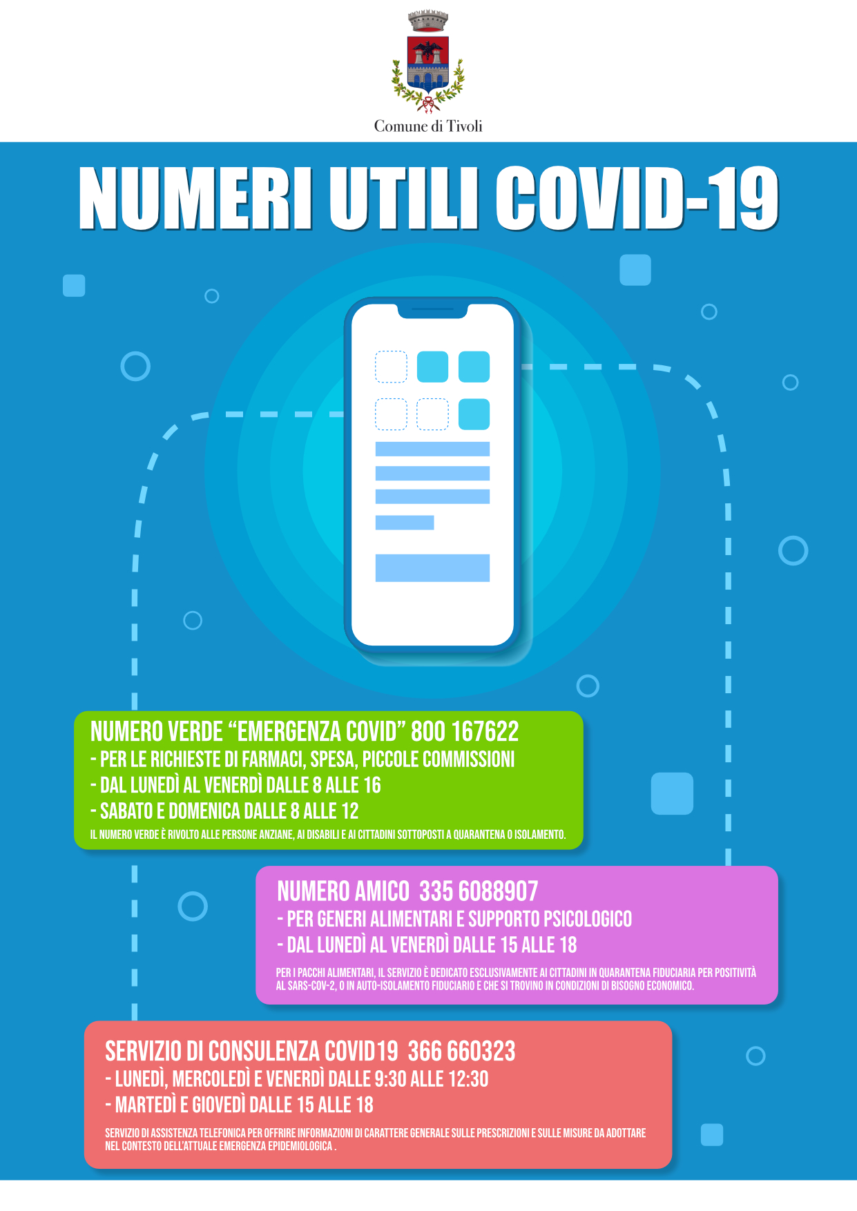 Tivoli: potenziati i servizi per l’emergenza Covid