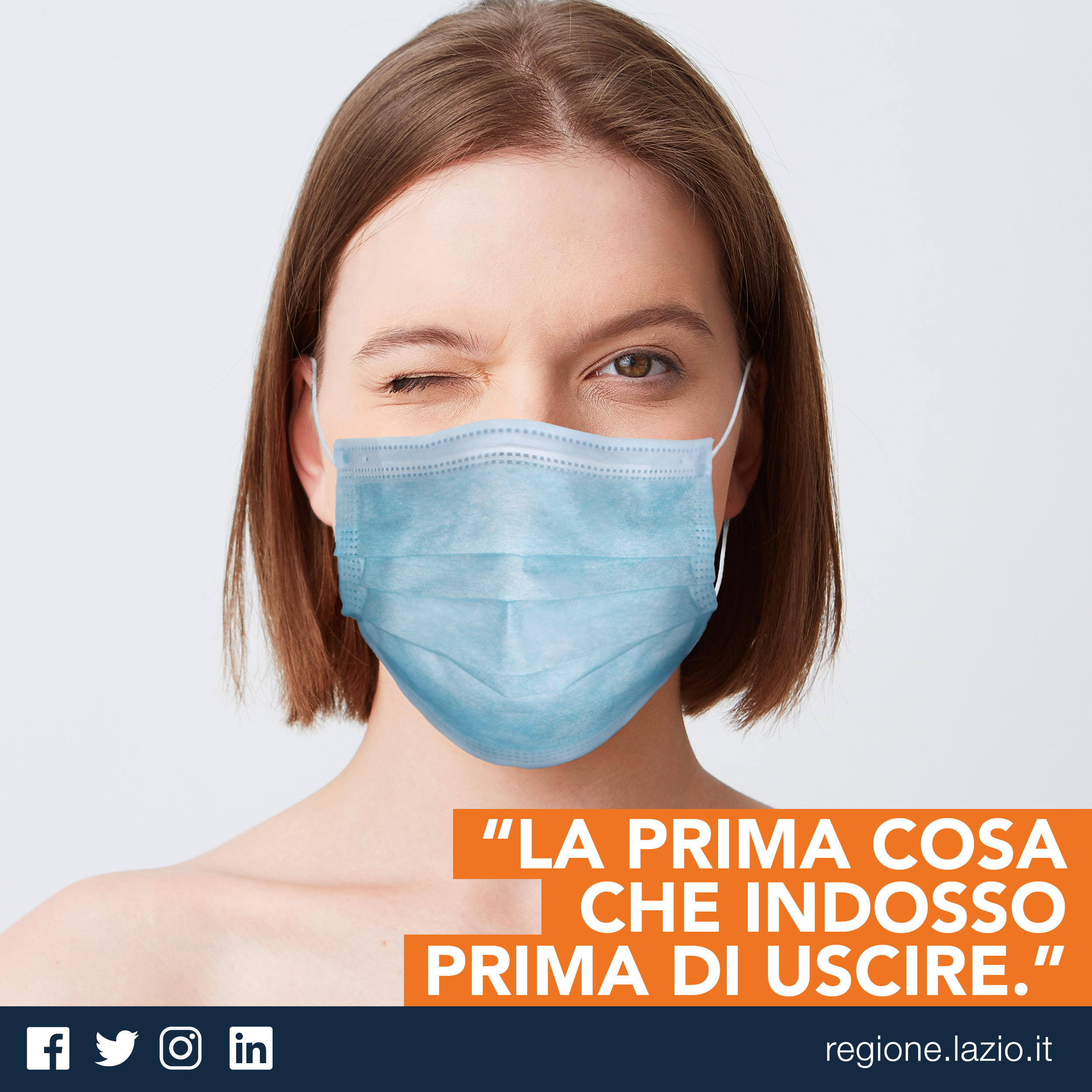 Regione Lazio: al via campagna social per uso mascherina