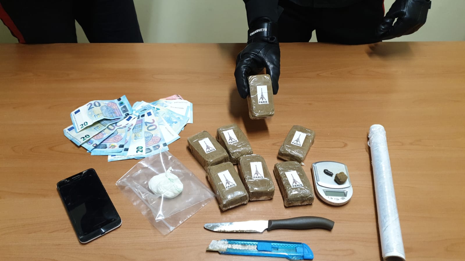 Cervara di Roma, arrestato un 27enne trovato in possesso di circa 800 grammi di droga