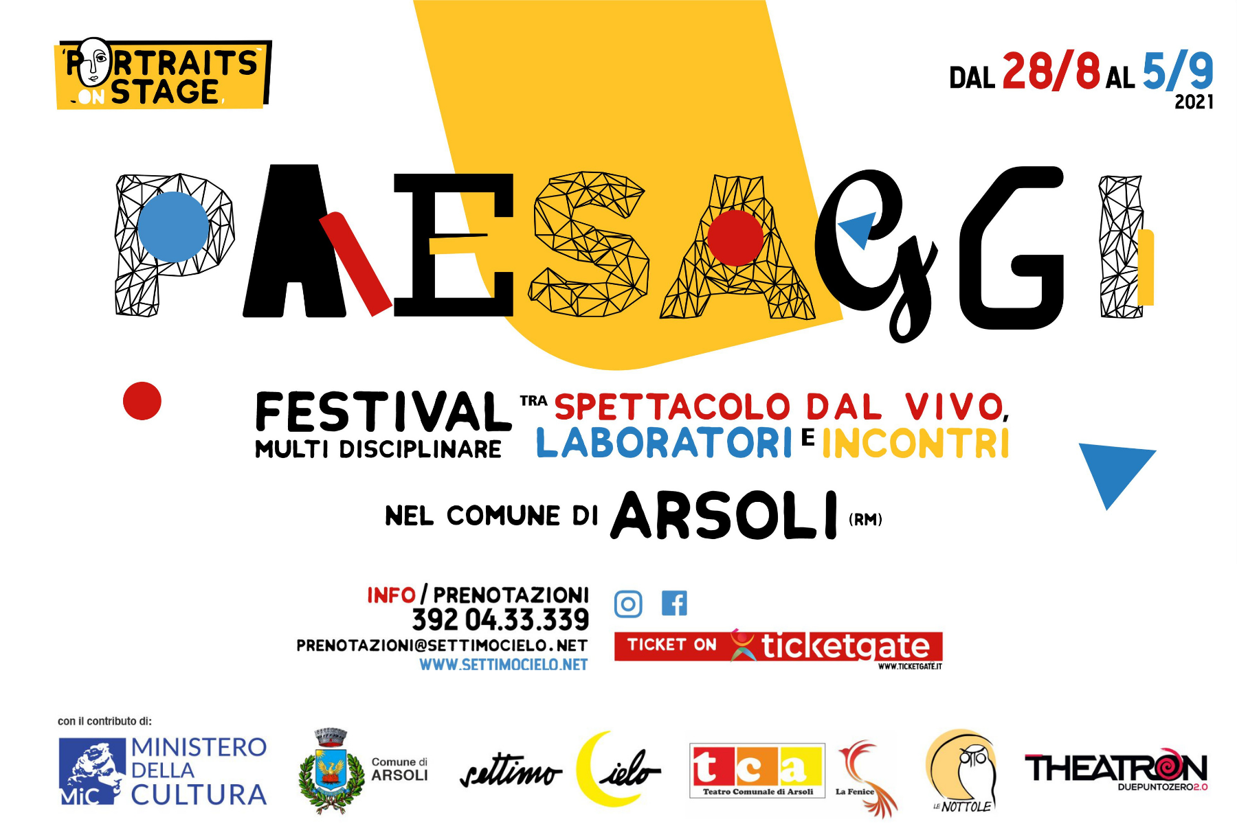 Arsoli: otto giorni di appuntamenti tra laboratori, incontri, spettacoli, reading e concerti