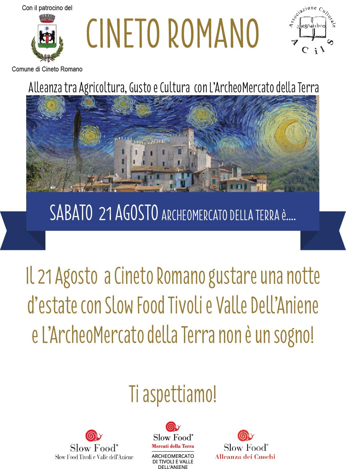 Cineto Romano: una notte d’estate con Slow Food Tivoli e la Valle dell’Aniene