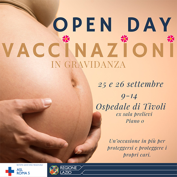 Open Day vaccinale dedicato alle donne in gravidanza all’ospedale di Tivoli