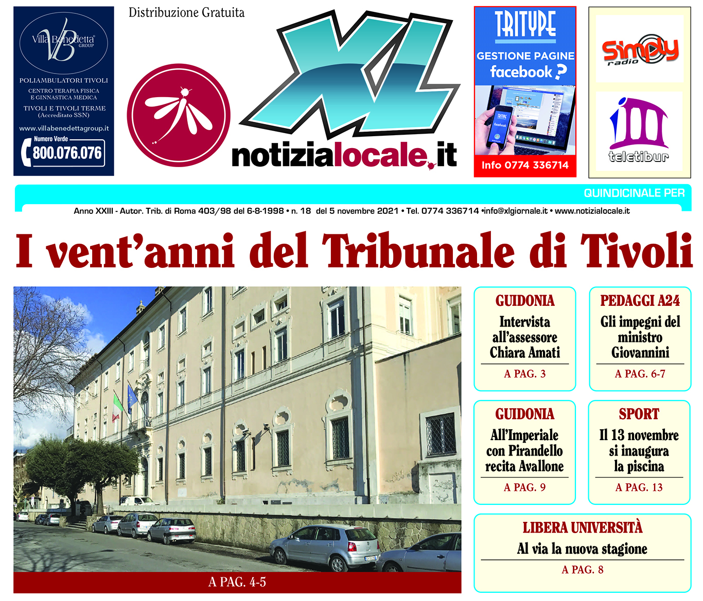 Il nuovo numero di XLGIORNALE n. 18