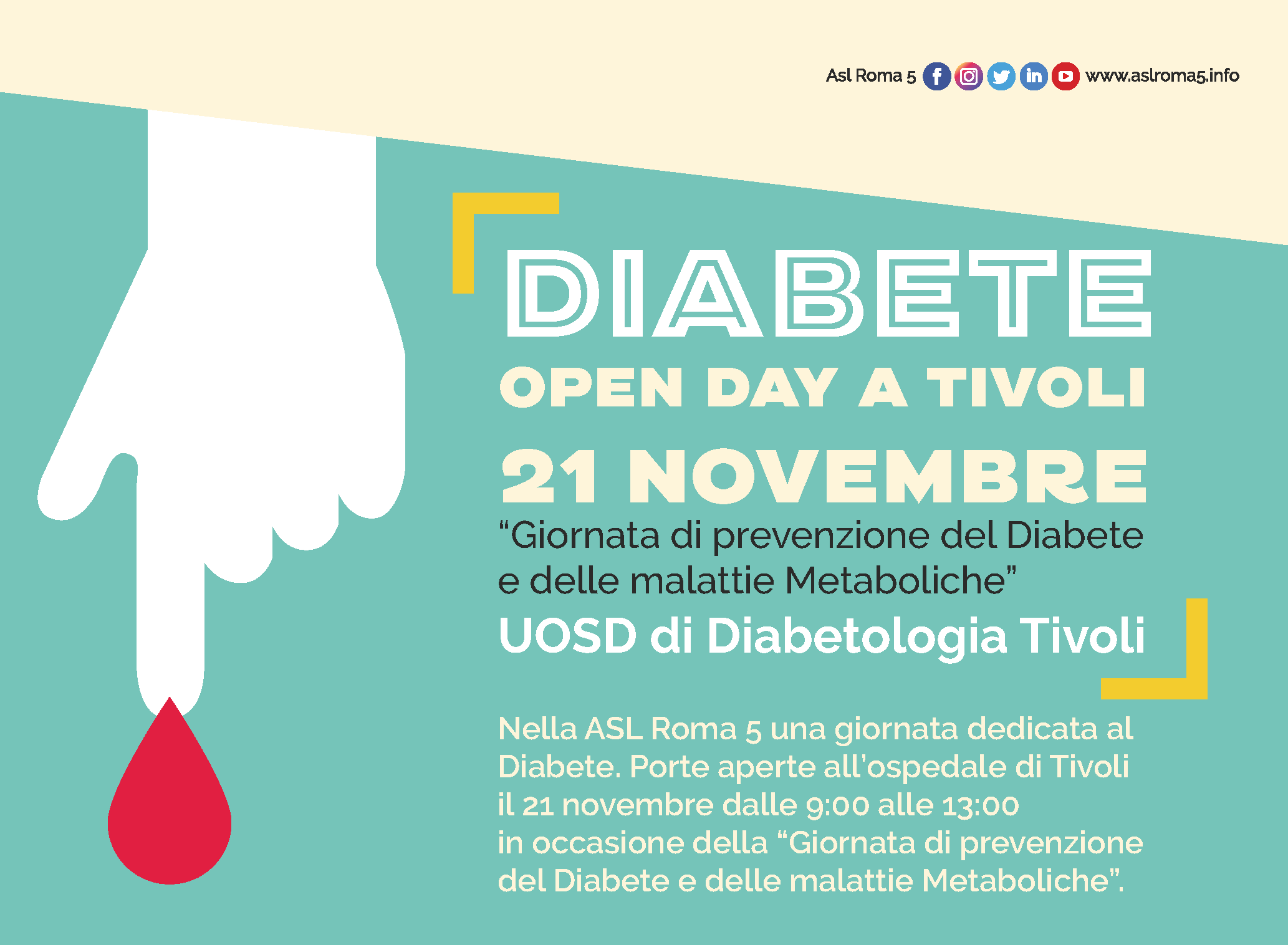 Porte aperte all’ospedale di Tivoli per la giornata dedicata al diabete