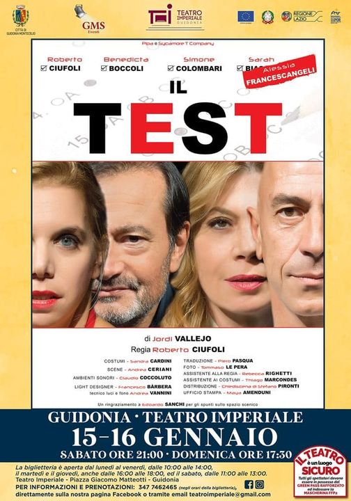 Sabato e domenica al teatro Imperiale va in scena “Il test” di Roberto Ciufoli
