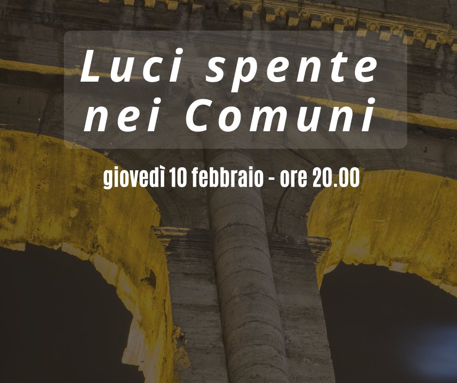Anci: giovedì luci spente nei Comuni