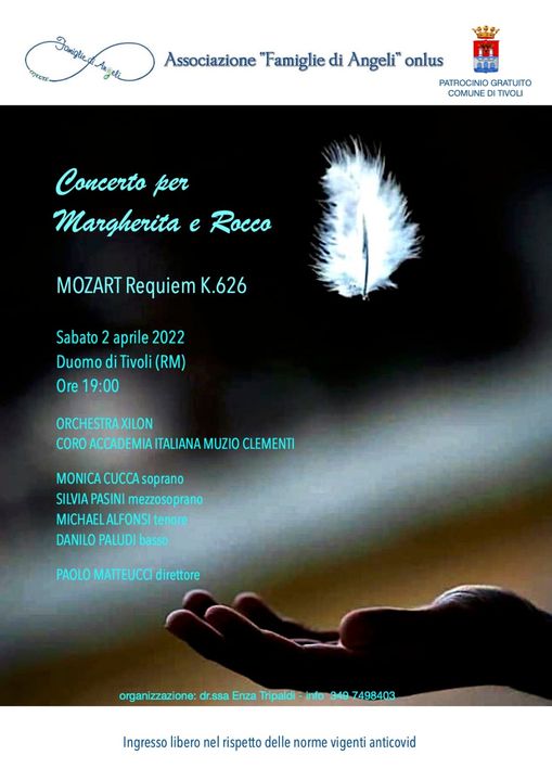 L’Associazione “Famiglie di Angeli” con il “Concerto per Margherita e Rocco” a Tivoli