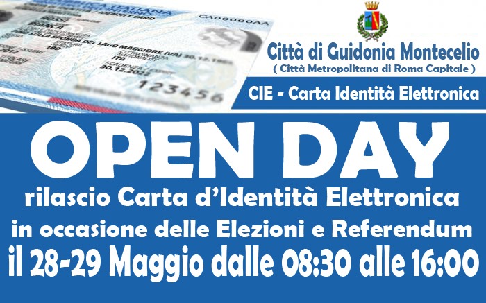 Guidonia: open day per il rilascio delle carte d’identità elettroniche