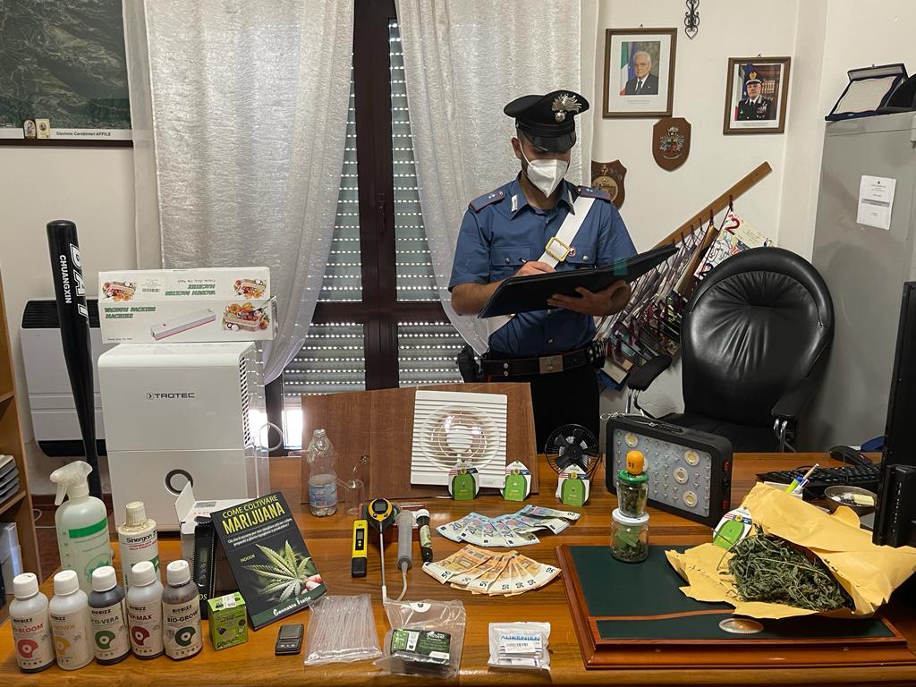 Subiaco: arrestati due persone per detenzione e coltivazione di sostanze stupefacenti