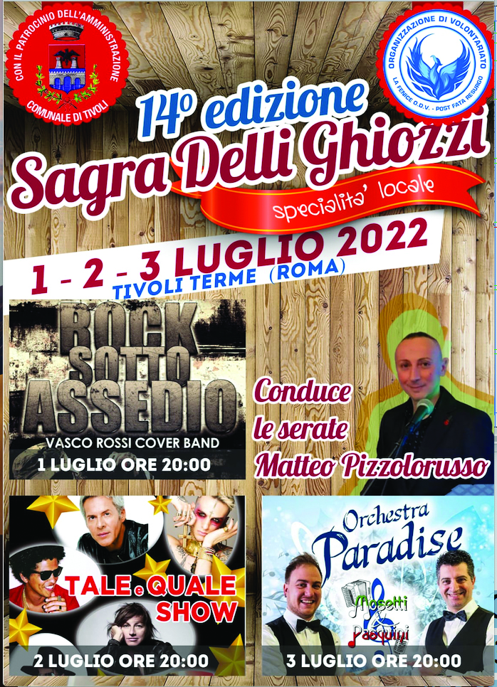 Sagra delli Ghiozzi a Tivoli Terme alla sua 14esima edizione