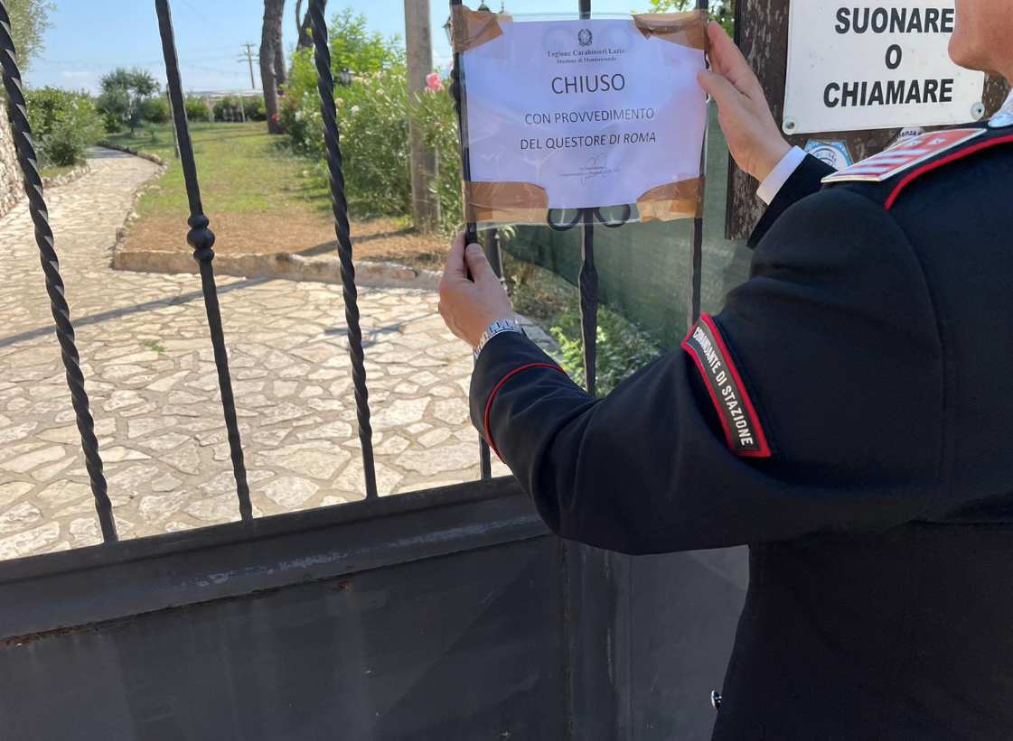 Monterotondo: sigilli ad una struttura di attività culturale a locale abusivo