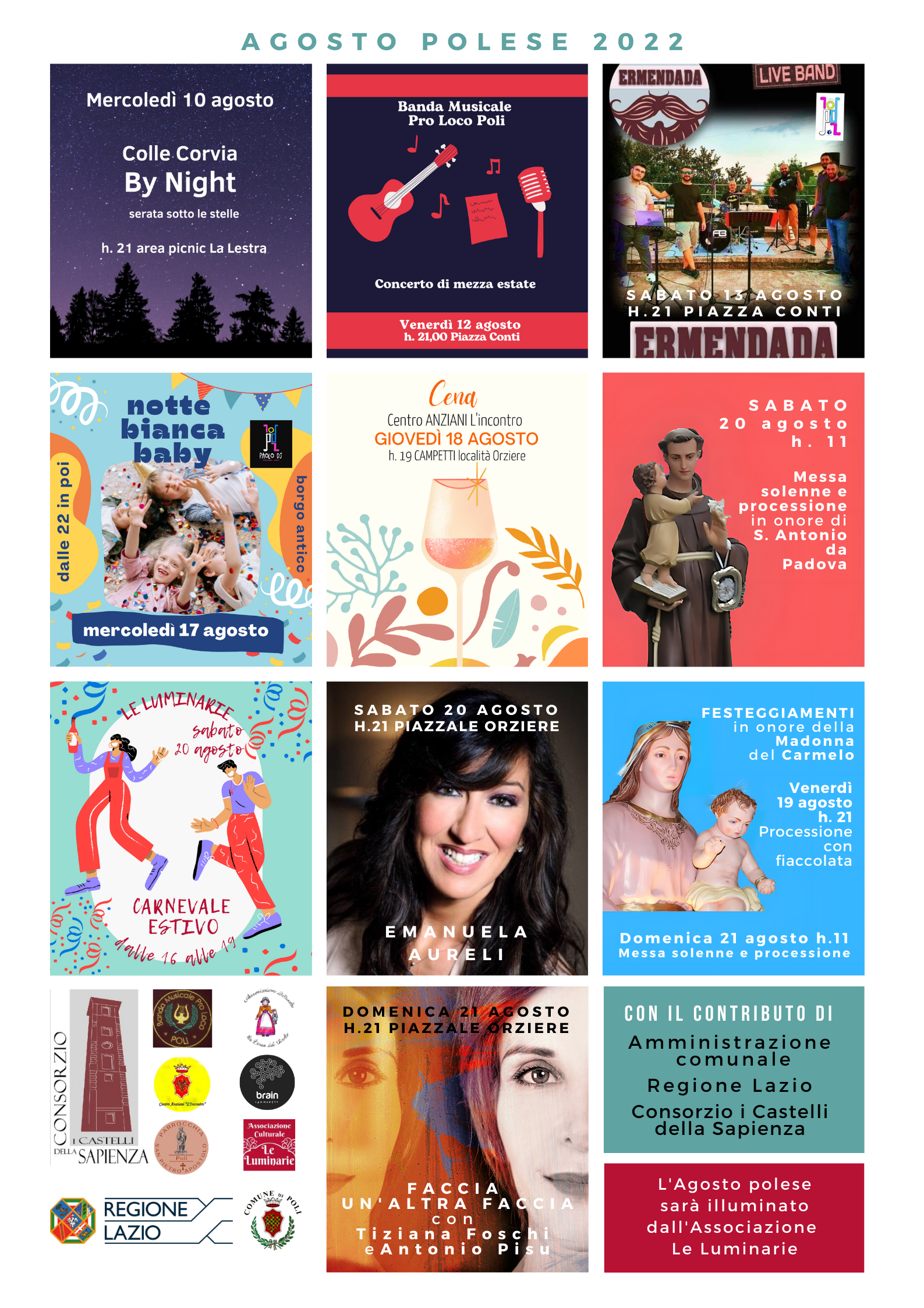 Svariati appuntamenti nell’agosto polense