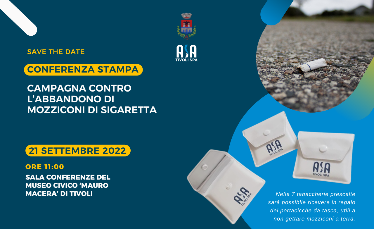 Tivoli: al via la campagna contro l’abbandono delle sigarette