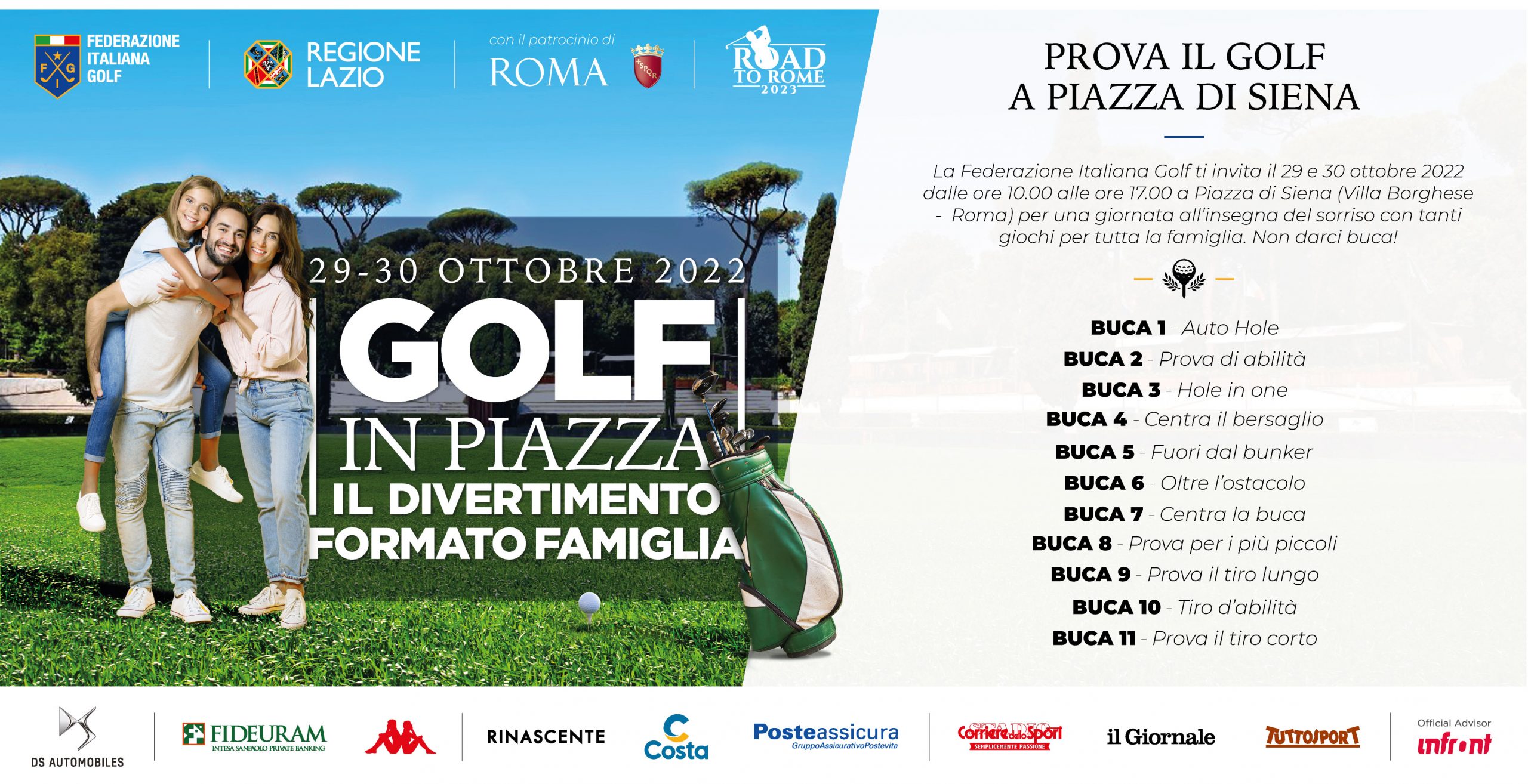 Torna ‘Golf in Piazza’ a Piazza di Siena