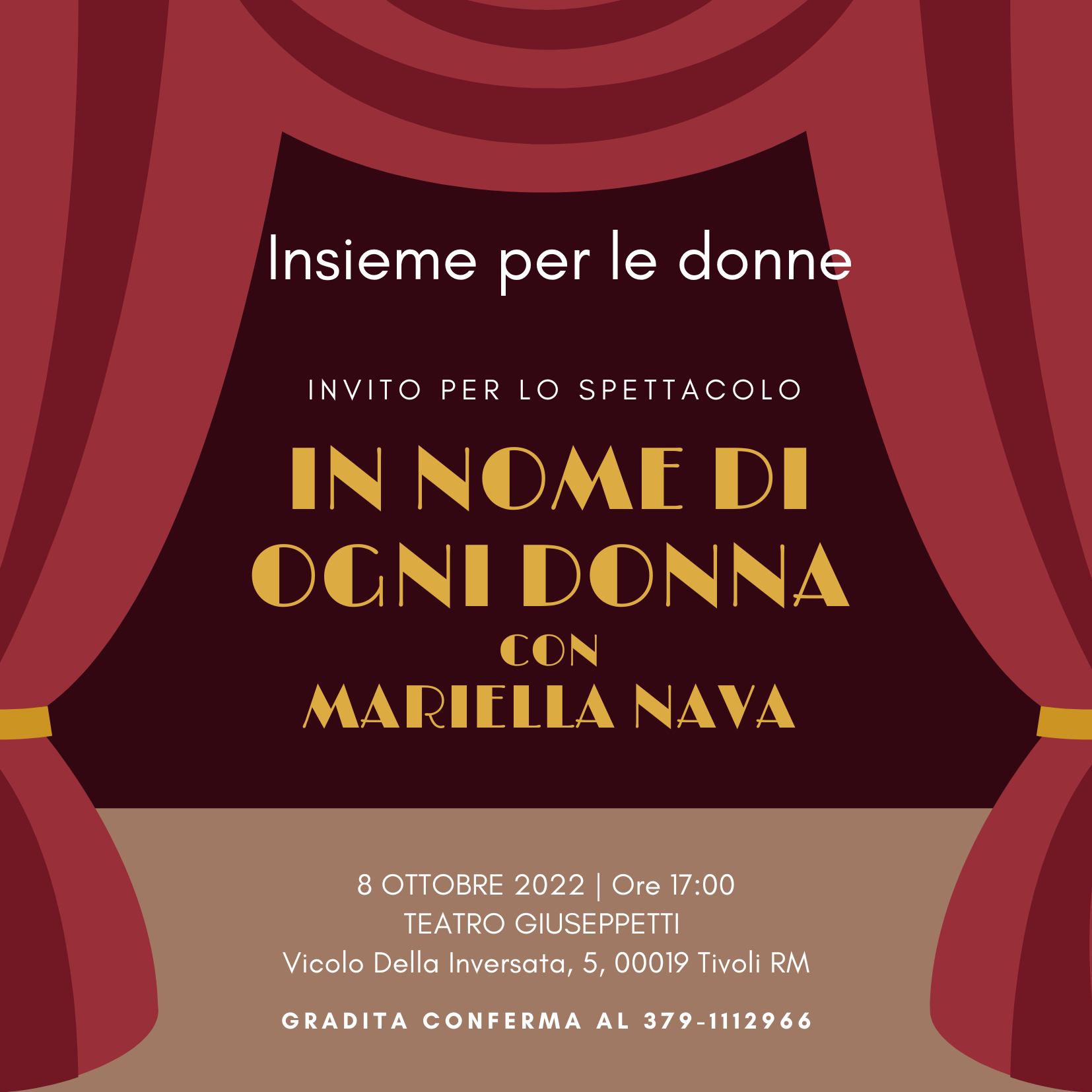 Al Giuseppetti di Tivoli spettacolo sulla prevenzione alla violenza di genere